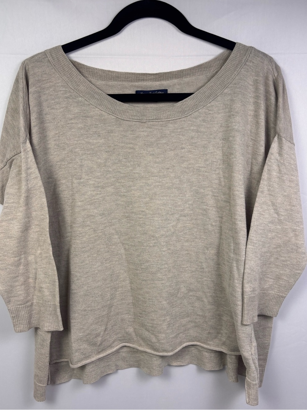 American Eagle Outfitters Beige Oversized Layered Knit Sweater M